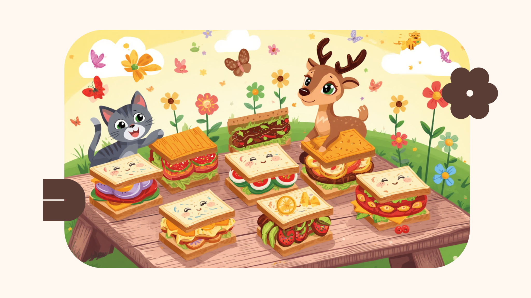 Have a tasty sandwich, friend!